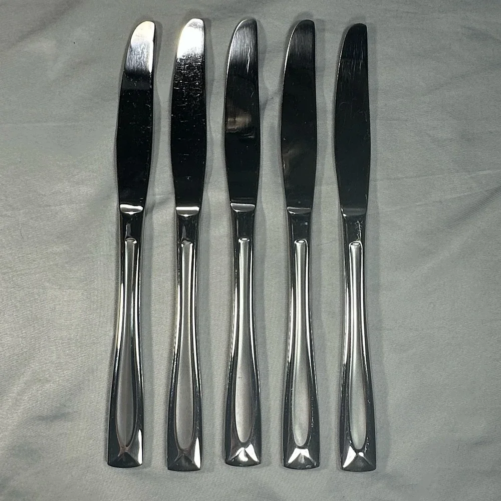 Oneida Satin LINCOLN Dinner Knife Knives Stainless Flatware (Set Of 5)
